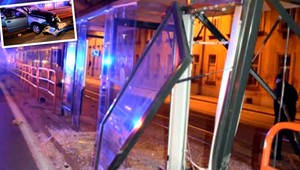 Šialená jazda Bratislavou, vodič zdemoloval zastávku