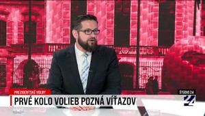 Štúdio 24 po vyhlásení oficiálnych výsledkov prvého kola prezidentských volieb