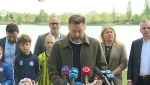 Tlačová beseda primátora Bratislavy Matúša Valla k investícii do rozvoja športu