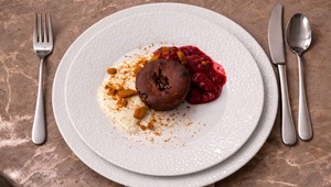 Lava cake s vanilkovým krémom