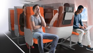 Sedadlá oddelené štítmi z priehľadného materiálu: Aj tak by v budúcnosti mohlo vyzerať cestovanie lietadlami