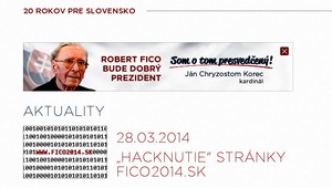 Hackerský útok na Ficovu stránku mal byť zinscenovaný