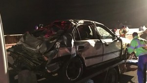 FOTO: Mladík zrazil chodca a s autom letel 50 metrov až skončil v Hornáde