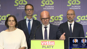 Tlačová beseda strany SaS o premiérovi Ficovi a jadre