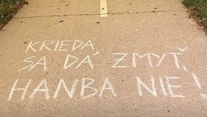 "Asfaltové" odkazy proti Ficovi: Krieda sa dá zmyť, hanba nie!