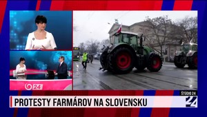 Štúdio 24 o protestoch farmárov na Slovensku