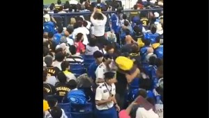 Fanúšik počas zápasu použil svojho syna ako bejzbalovú pálku