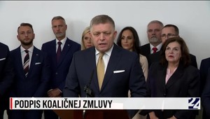 Podpísanie koaličnej zmluvy stranami Smer-SD, Hlas-SD a SNS