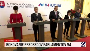 Tlačová beseda po rokovaní šéfov parlamentov krajín V4