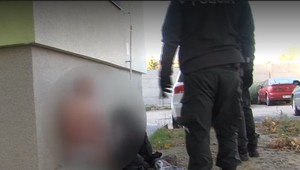 VIDEO: Obyvatelia Humenného neverili vlastným očiam. Muž naháňal nahý ženy a skákal po autách