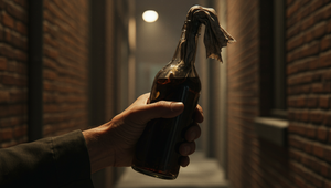 Maskovaní výtržníci zaútočili na autá aj policajtov. V rukách mali železné tyče a zápalné fľaše