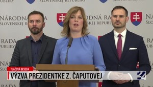 Tlačová beseda hnutia Slovensko a strany Za ľudí o výzve prezidentke