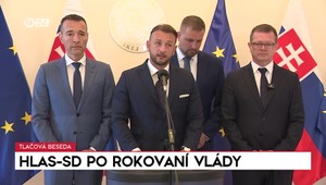 Tlačová beseda strany Hlas-SD po rokovaní vlády