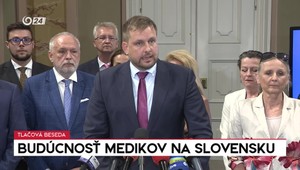 Tlačová beseda ministra zdravotníctva o budúcnosti medikov na Slovensku