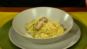 Maslové rizoto s hubami