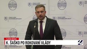 Tlačová beseda ministra Šaška po rokovaní vlády