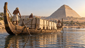 Egypt mal na prepravu kameňa premyslený systém