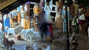 VIDEO: Muž vliezol do betlehema. Pozdravil zvieratá i anjela a vymočil sa