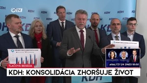 Tlačová beseda KDH: Konsolidácia zhoršuje život