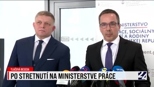 Tlačová beseda premiéra Fica po návšteve ministerstva práce