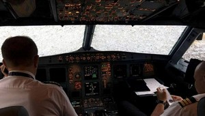 Lietadlo muselo núdzovo pristáť. Krúpy zasiahli čelné sklo