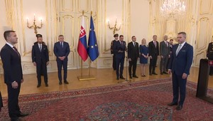 Prijatie demisie Petra Kmeca v Prezidentskom paláci