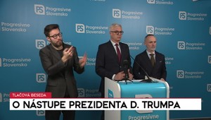 Tlačová beseda strany PS o nástupe prezidenta Trumpa