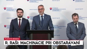 Tlačová beseda ministra Rašiho: Machinácie pri obstarávaní