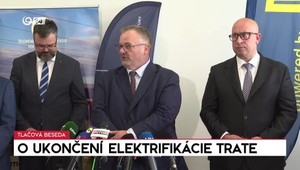 Tlačová beseda ministra dopravy o ukončení elektrifikácie trate