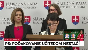 Tlačová beseda strany PS: Poďakovanie učiteľom nestačí