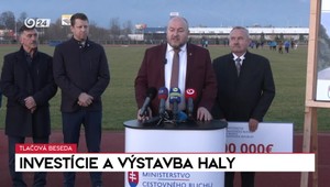 Tlačová beseda ministra Huliaka k investíciám a výstavbe haly v Martine