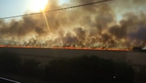 Obrovský požiar pri Trebišove, zhorelo veľké množstvo obilia