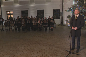 Vyhlásenie prezidenta Pellegriniho po rozsvietení vianočného stromčeka