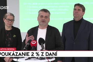 Tlačová beseda k poukázaniu 2% z daní