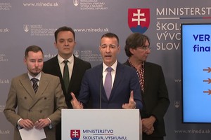 Tlačová beseda ministra školstva k pokroku vo vede na vysokých školách