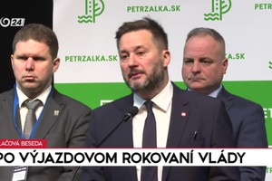 Tlačová beseda komunálnych politikov po výjazdovom rokovaní vlády