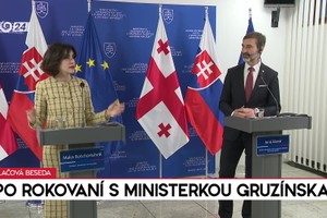 Tlačová beseda ministra Blanára po rokovaní s ministerkou Gruzínska