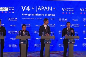 Tlačová beseda po rokovaní V4 a Japonska