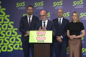 Tlačová beseda strany SaS: Koaličné rokovanie o rozpočte