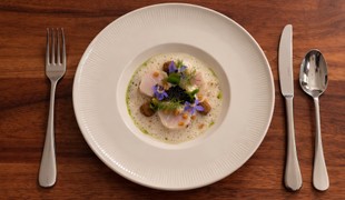 Jeseter so zemiakom, 63 °C vajcom a kaviárom