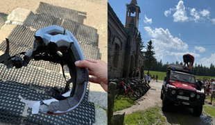 Cyklistku v horách zasiahol blesk. Záchranári zverejnili fotografiu poškodenej prilby
