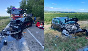 Vážna nehoda pri Prievaloch: Po čelnej zrážke zasahoval aj vrtuľník, cesta je neprejazdná