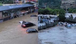 Povodne v Číne si vyžiadali už najmenej 21 obetí, ďalšie oblasti ohrozuje voda aj zosuvy pôdy