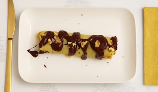 Palacinka s orechovou plnkou a čokoládou (Gundel štýl)