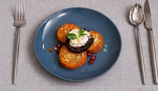 Pečený batát s cviklou, burratou a zálievkou