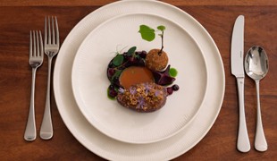 Holub s červenou repou a hroznom