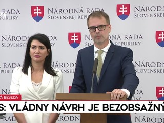 Tlačová beseda SaS: Vládny návrh je bezobsažný