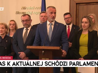 Tlačová beseda strany Hlas-SD k aktuálnej schôdzi parlamentu