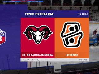 HC '05 Banská Bystrica – HC Košice 3:2 pp a sn v 13. kole Tipos extraligy