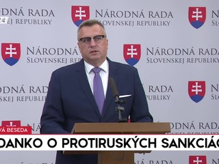 Tlačová beseda Andreja Danka k protiruským sankciám